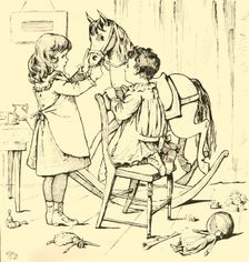 How The Rocking-Horse Ate The Cake 1881. Creator: Unknown