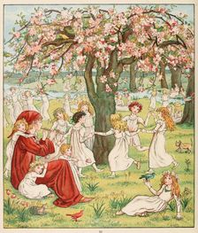 How Their Children were Stolen Away, from The Pied Piper of Hamelin, pub. 1888. Creator: Kate Greenaway (1846 - 1901)