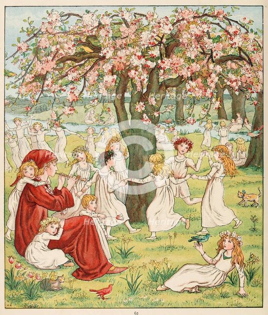 How Their Children were Stolen Away, from The Pied Piper of Hamelin, pub. 1888. Creator: Kate Greenaway (1846 - 1901).