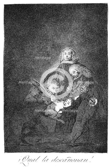 'How they pluck her!', 1799. Artist: Francisco Goya