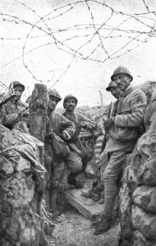 How to make a surprise attack; Before departure: men being despatched..., 1917. Creator: Unknown