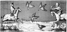 How to bathe a new falcon, 14th century (1849)