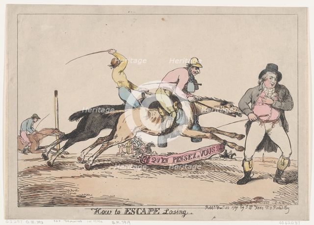How to Escape Losing, November 22, 1791., November 22, 1791. Creator: Thomas Rowlandson.