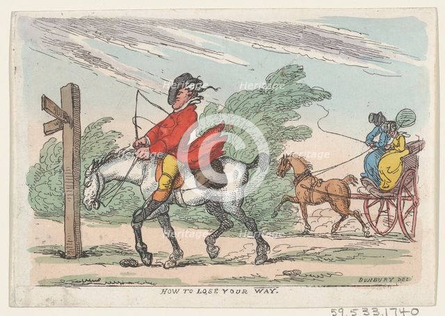How to Lose Your Way, 1803-1815., 1803-1815. Creator: Thomas Rowlandson.