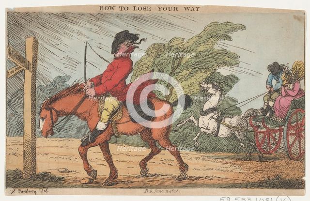 How to Lose Your Way, June 11, 1808., June 11, 1808. Creator: Thomas Rowlandson.