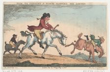 How to Prevent a Horse From Slipping His Girths, May 4, 1808., May 4, 1808. Creator: Thomas Rowlandson