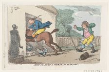 How to Stop a Horse at Pleasure, 1803., 1803. Creator: Thomas Rowlandson