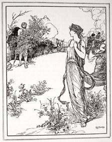 How Ulysses met Nausicaa 1926. Creator: Henry Justice Ford