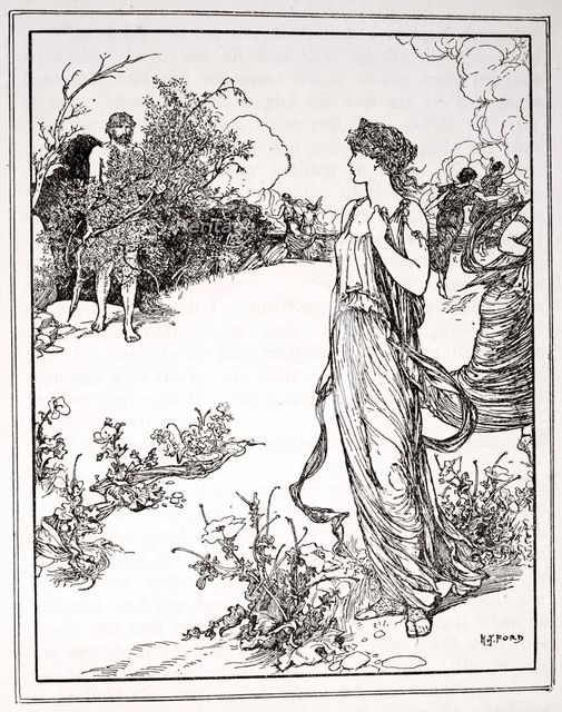 'How Ulysses met Nausicaa', 1926.  Creator: Henry Justice Ford.
