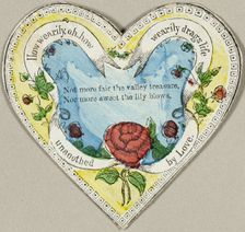 How Wearily, Oh, How Wearily Drags Life (valentine), c.1830. Creator: Unknown