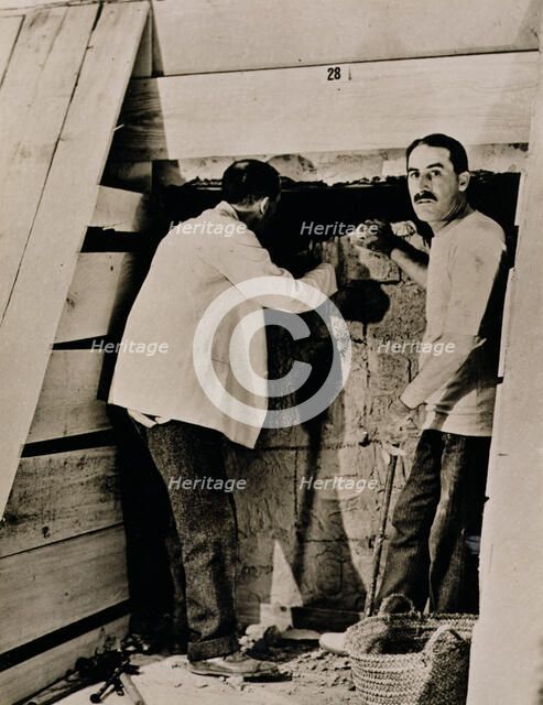 Howard Carter, British archaeologist, in the Valley of the Kings, Egypt, 1922. Artist: Harry Burton