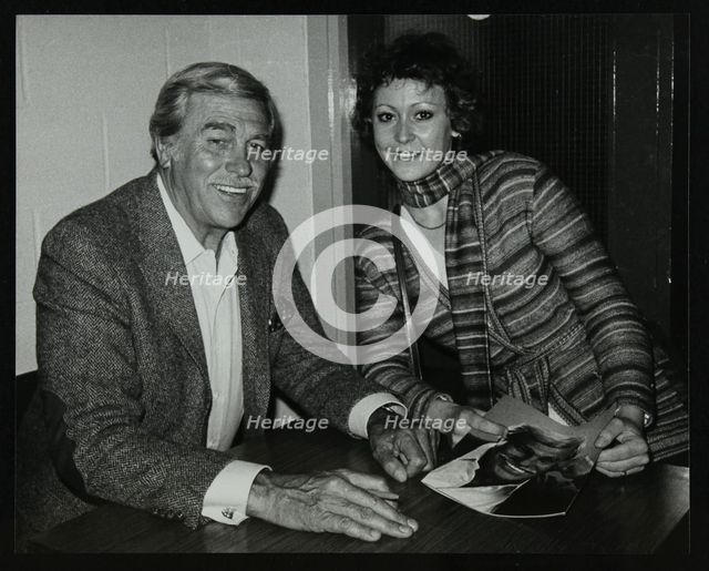 Howard Keel after his concert at the Forum Theatre, Hatfield, Hertfordshire, 14 May 1983. Pictured w Creator: Denis Williams.