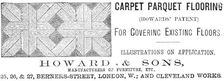 Howard & Sons, Carpet Parquet Flooring, 1883. Creator: Unknown