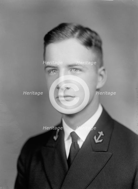 Howard W. Baker, Midshipman - Portrait, 1933. Creator: Harris & Ewing.