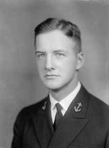 Howard W. Baker, Midshipman - Portrait, 1933. Creator: Harris & Ewing