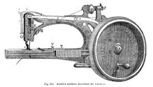 Howe's Sewing Machine, by Thomas, 1866