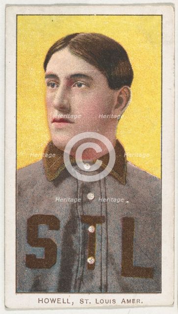 Howell, St. Louis, American League, from the White Border series (T206) for the America..., 1909-11. Creator: American Tobacco Company.