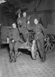 Howitzer at Hero Land, 1917. Creator: Bain News Service