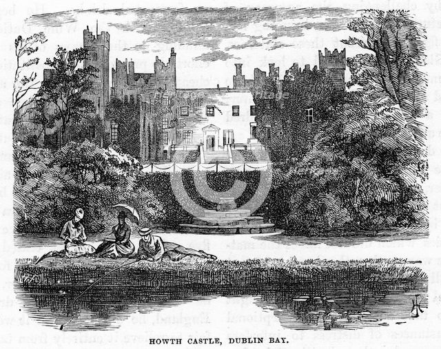 Howth Castle, Dublin Bay, 19th century. Artist: Unknown