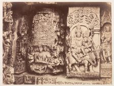 Hoysalesvara Temple Sculpture, Halebid, 1856-1857. Creator: Richard Banner Oakeley (British)