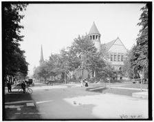 Hoyt Library, Saginaw, Mich., c.between 1900 and 1920. Creator: Unknown