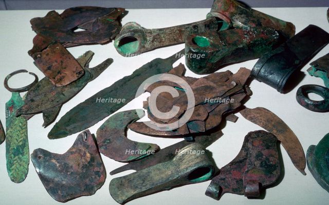 Hoard of Babylonian agricultural tools. Artist: Unknown