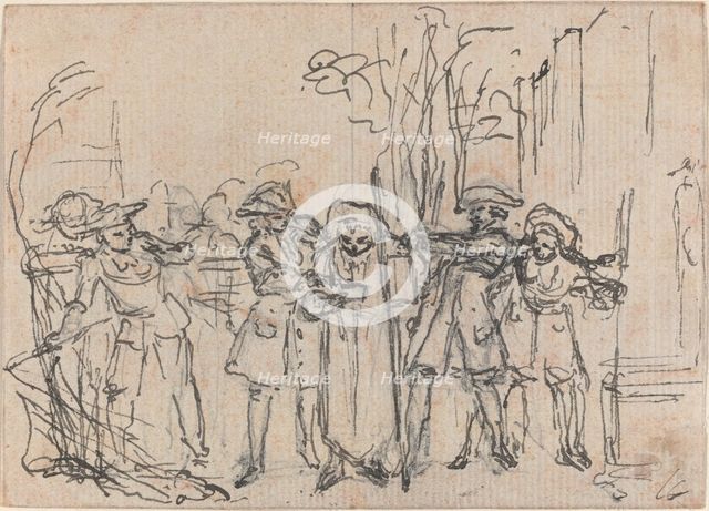 Hob Surprised by Sir Thomas with Mr. Friendly's Letter. Creator: Hubert Francois Gravelot.