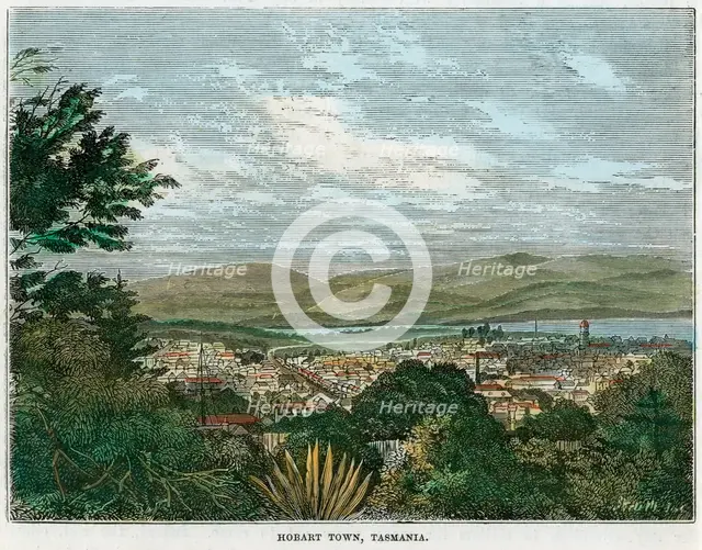 'Hobart Town, Tasmania', Australia, c1880. Artist: Unknown