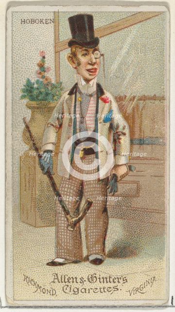 Hoboken, from World's Dudes series (N31) for Allen & Ginter Cigarettes, 1888. Creator: Allen & Ginter.