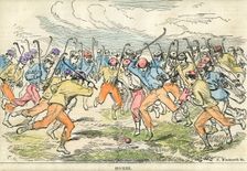 Hockey 19th century(?).Artist: F Wentworth