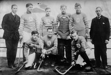 Hockey team - P. Shea, De Barr, Myers, Brooks, Comer, Osmum, Smith..., between c1910 and c1915. Creator: Bain News Service