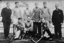 Hockey team - P. Shea, De Barr, Myers, Brooks, Comer, Osmum, Smith..., between c1910 and c1915. Creator: Bain News Service