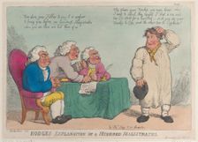 Hodge's Explanation of a Hundred Magistrates, March 1, 1815., March 1, 1815. Creator: Thomas Rowlandson