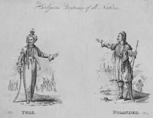 Hodgsons Costumes of all Nations: No.3 - Turk, No.4 - Polander c1822. Creator: Unknown