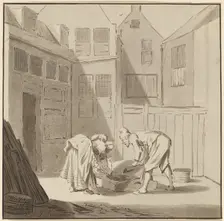 Hog Slaughterers, 1778, published 1787. Creator: Bernhard Schreuder