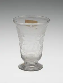 Hogarth Cordial Glass, England, 1752. Creator: Unknown