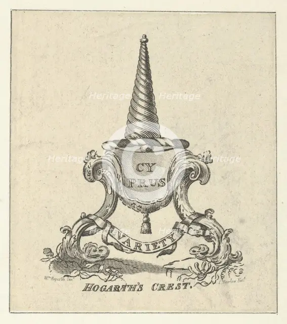 Hogarth's Crest, ca. 1790. Creator: John Barlow.