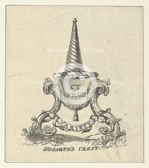 Hogarth's Crest, ca. 1790. Creator: John Barlow.