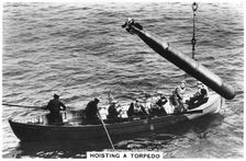 Hoisting a torpedo, HMS Courageous 1937