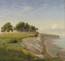 Hojerup Church on the Cliffs of Stevns, Zealand, 1842. Creator: Peter Christian Thamsen Skovgaard