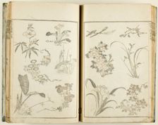 Hokusai manga (Sketches of Hokusai), v. 1-3, 5-11, and 14 of 15, Japan, 1812/78. Creator: Hokusai