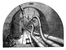 Holborn Valley Viaduct: section of subway, south side, at west end of viaduct, 1871. Creator: Unknown