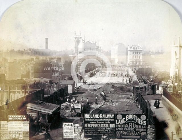 Holborn Viaduct, City of London, 1869. Artist: Henry Dixon