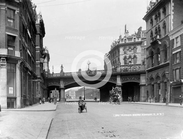 Holborn Viaduct, City of London, c1870-1900. Artist: York & Son