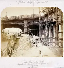 Holborn Viaduct, London, 1869. Artist: Anon