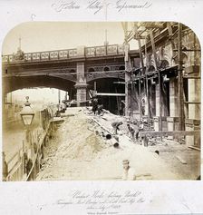 Holborn Viaduct, London, 1869. Artist: Anon