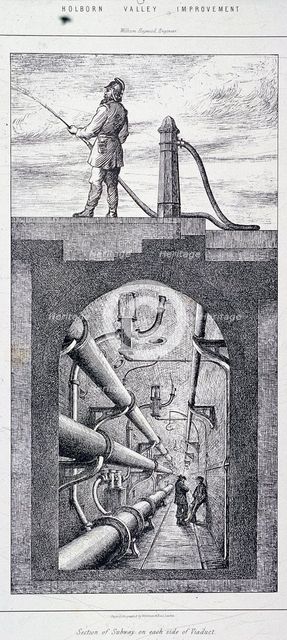 Holborn Viaduct, London, 1871. Artist: Whiteman & Bass
