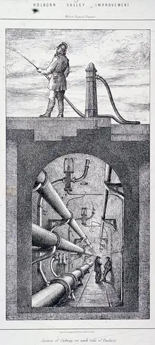 Holborn Viaduct, London, 1871. Artist: Whiteman & Bass