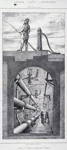 Holborn Viaduct, London, 1871. Artist: Whiteman & Bass