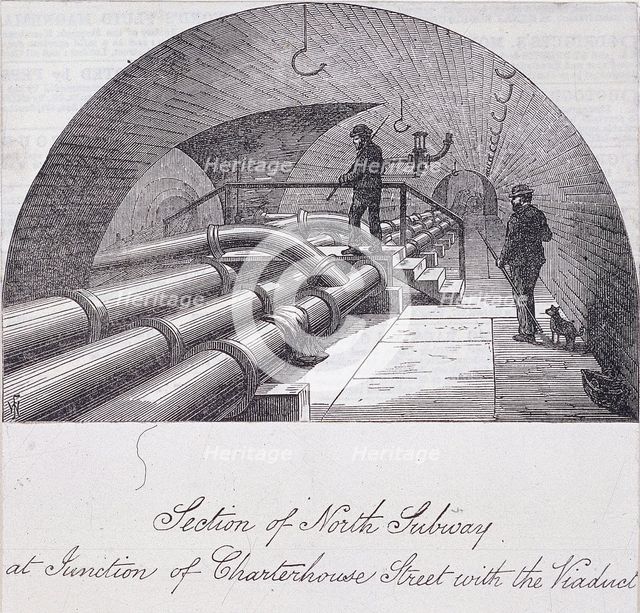 Holborn Viaduct, London, 1871. Artist: Anon
